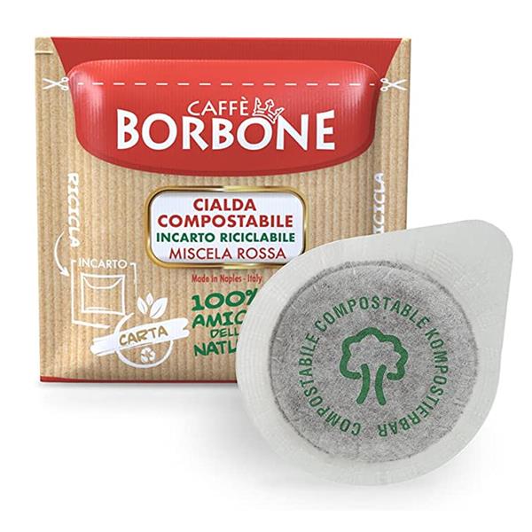 Caffè Borbone Cialda Compostabile, Miscela Rossa - 50 Cialde - Sistema ESE