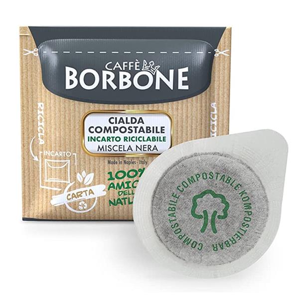 Caffè Borbone Cialda Compostabile, Miscela Nera - 50 Cialde - Sistema ESE