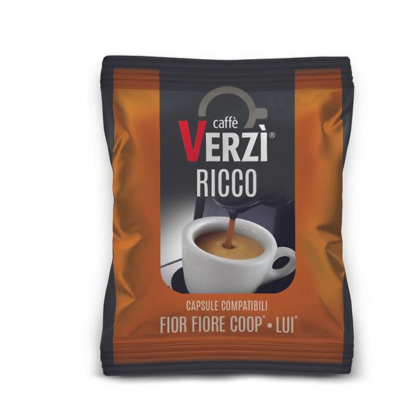 100 Capsule Caffè Verzì Aroma Ricco compatibili Fior Fiore Coop