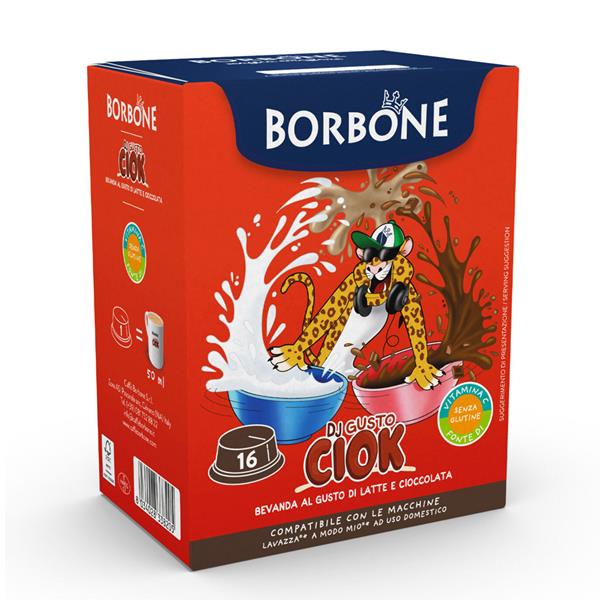 16 capsule COMPATIBILI A Modo Mio DJ CIOCK (LATTE E CIOCCOLATA)