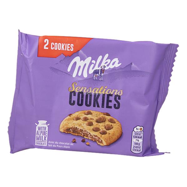 Milka Sensations Cookies con gocce di cioccolato al latte confezione da 2 pz - 52 gr