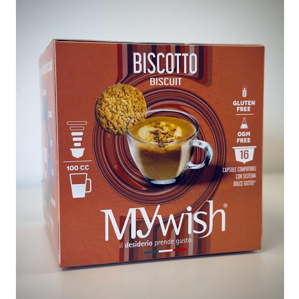 16 CAPSULE COMPATIBILI DOLCE GUSTO BISCOTTONE