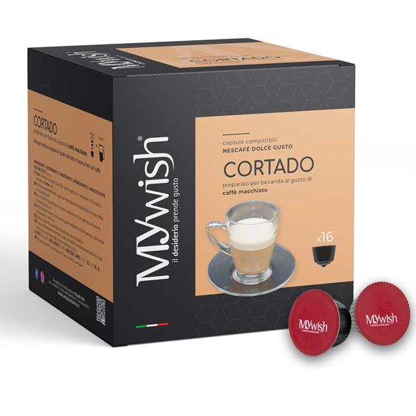 16 CAPSULE COMPATIBILI DOLCE GUSTO CORTADO