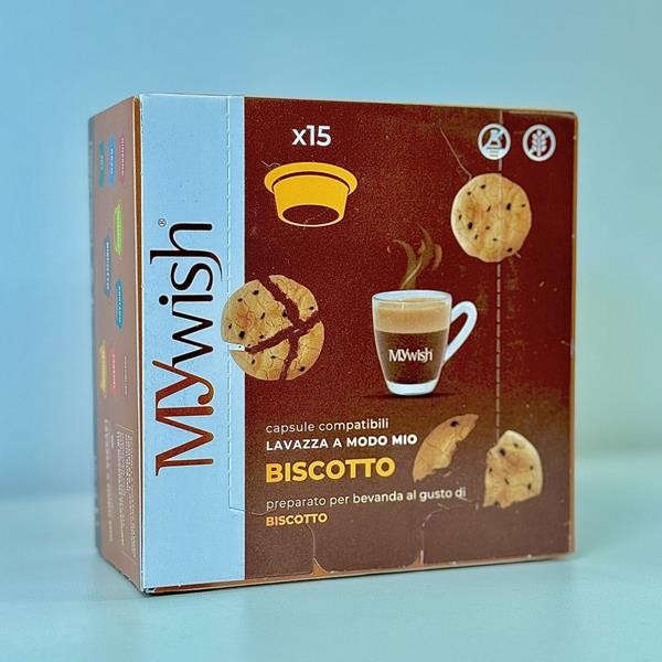 15 CAPSULE COMPATIBILI A MODO MIO BISCOTTO