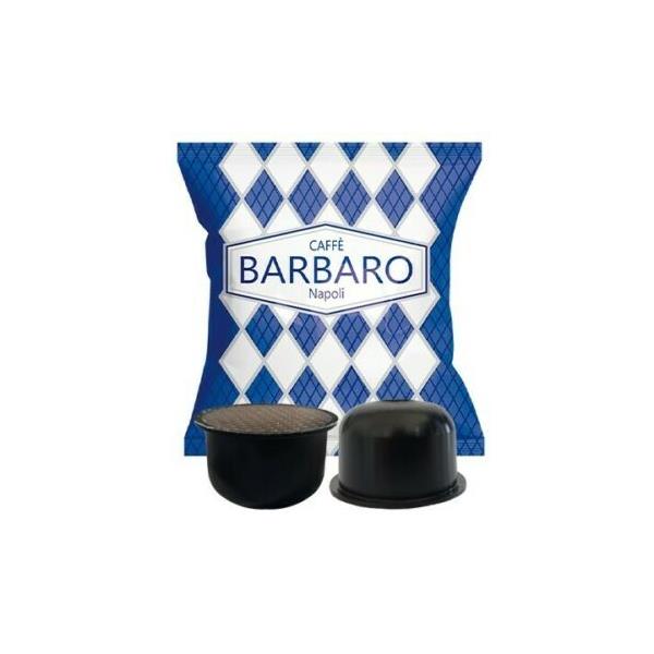 100 Capsule Caffe Barbaro Compatibili con Macchine Aroma Vero Cremoso Napoli Blu
