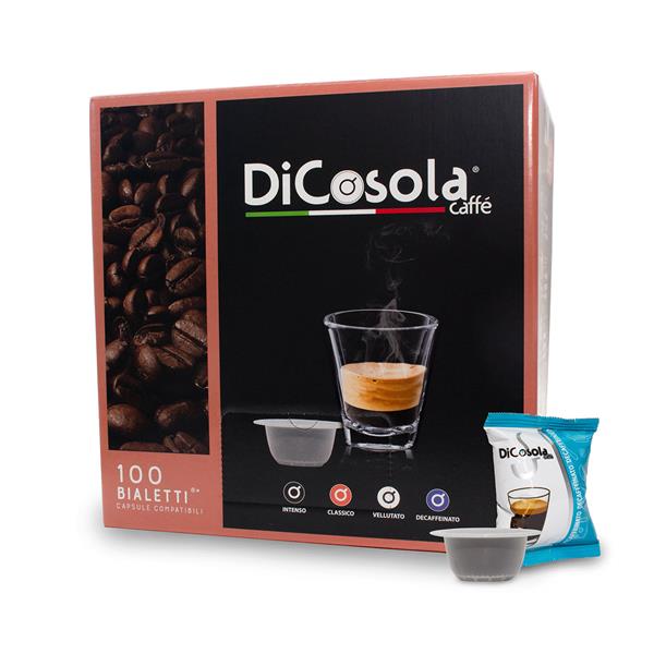 100 CAPSULE COMPATIBILI BIALETTI MISCELA DEK