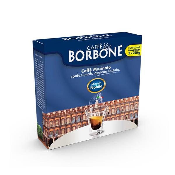 Moka Borbone miscela NOBILE macinato confezione BIPACK da 2 per 250 gr