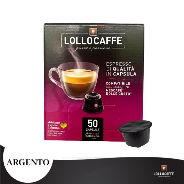 LOLLO CAFFE : 96 CAPSULE CAFFE' MISCELA DOLCISSIMA NERA 16PZ COMPATIBILE DOLCE  GUSTO