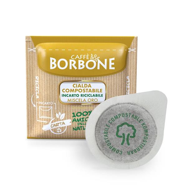 50 cialde caffè BORBONE MISCELA ORO filtro carta ESE 44 mm