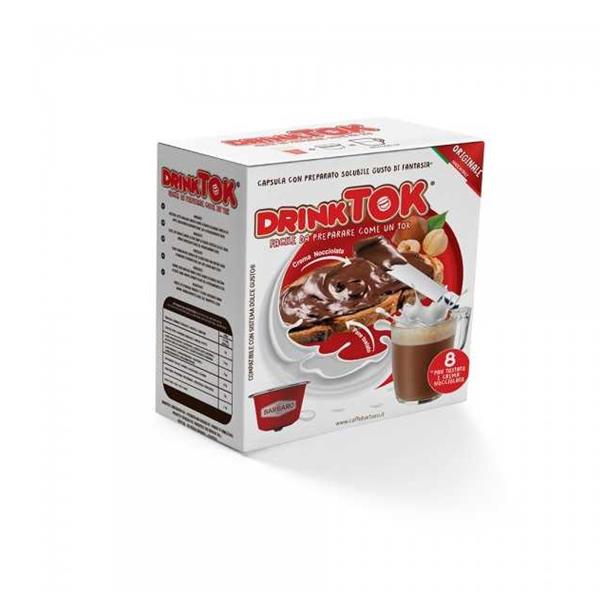 DrinkTok Barbaro Pan tostato e crema nocciolata – 8 Capsule Dolce Gusto