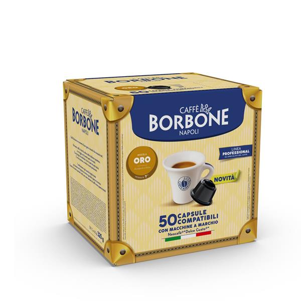 50 Capsule Borbone Compatibili con Macchine da Caffè Nescafè®* Dolce Gusto®* Miscela Oro