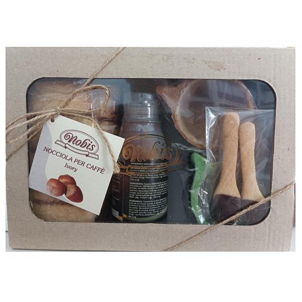 KIT COLAZIONE 2 TAZZINE 2 CUCCHIAINI 1 TOPPING GR 120 2 BISCOTTI AMARENA
