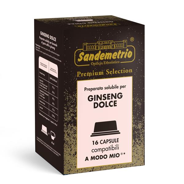 16 CAPSULE GINSENG DOLCE COMPATIBILE LAVAZZA MODO MIO