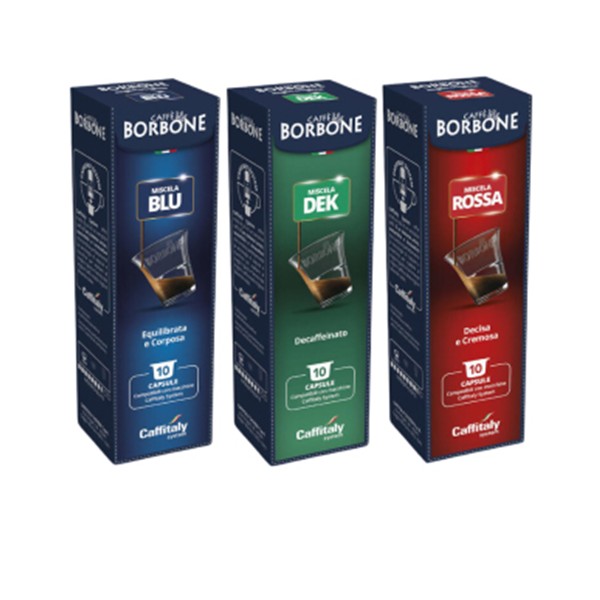 PROMO BORBONE CAFFITALY BOX 960 CAPS (BLU + RED + DEK) - (SCADENZA: 04-05/26)