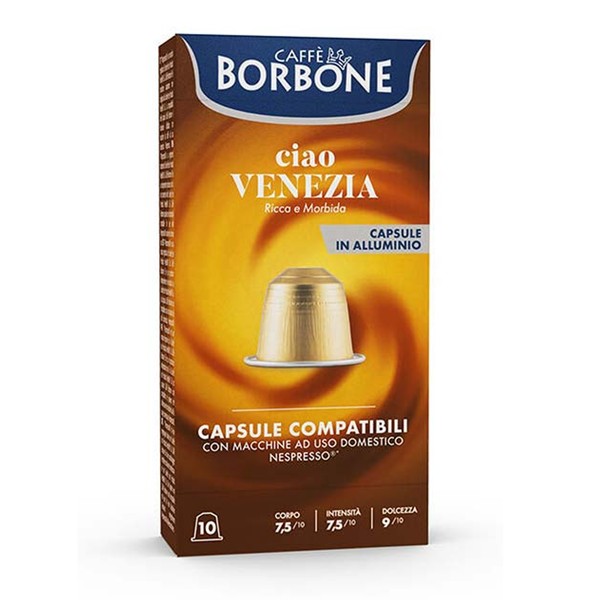 100 Capsule compatibili NESPRESSO In ALLUMINIO miscela CIAO VENEZIA