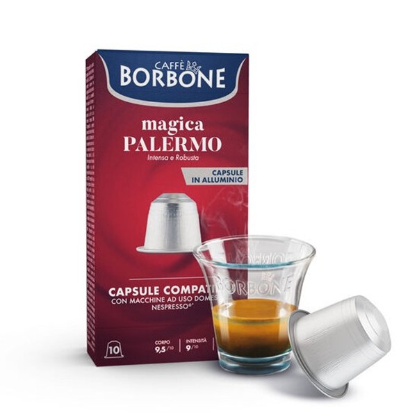 100 Capsule compatibili NESPRESSO In ALLUMINIO miscela CIAO PALERMO