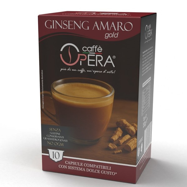 10 CAPSULE COMPATIBILE DOLCE GUSTO GINSENG GOLD AMARO