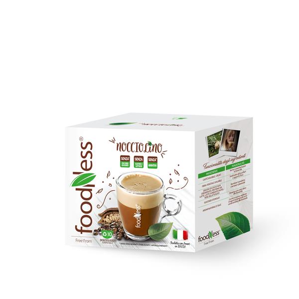 10 CAPSULE FOODNESS CAFFE' NOCCIOLINO COMPATIBILE DOLCE GUSTO