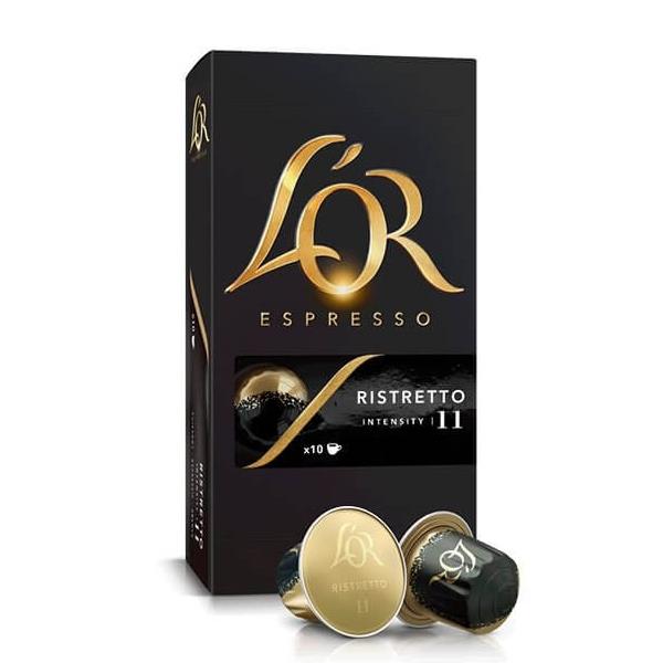 10 CAPSULE IN ALLUMINIO CAFFÈ RISTRETTO L'OR ESPRESSO COMPATIBILI NESPRESSO