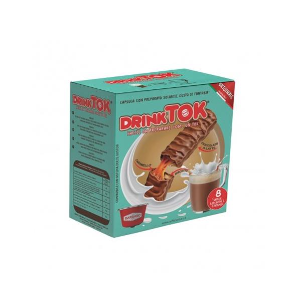 DrinkTok Snack Biscotto e Caramel 8 Capsule compatibili Dolce Gusto